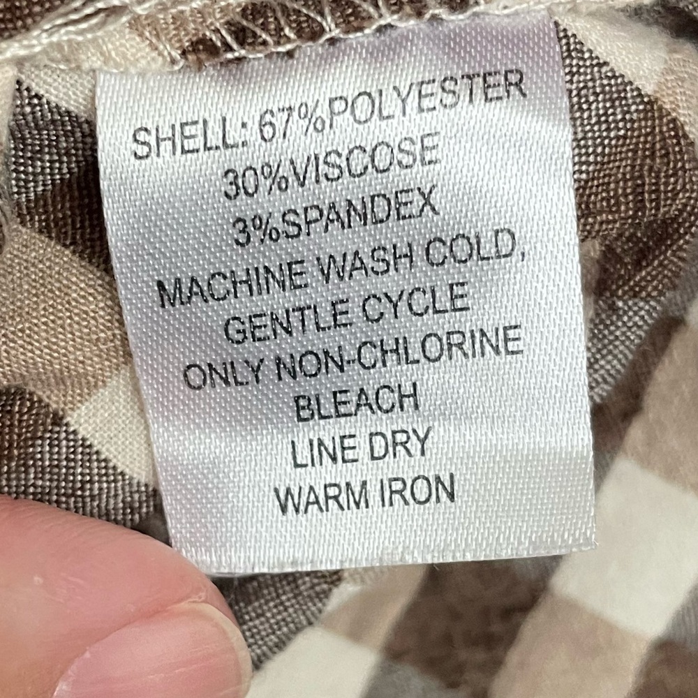 House of Harlowe 1960 Brown Gingham Check Ruched Sheath Midi Slip Dress XL new - Picture 10 of 10